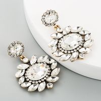 Earrings Ladies High-grade Alloy Glass Rhinestone Earrings Flowers Wholesales Fashion main image 5