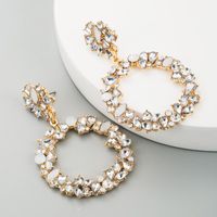 Round Alloy With Rhinestone Earrings Earrings Female Geometric Jewelry Wholesales Fashion main image 1