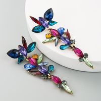 Ventes Directes D'usine Européen Et Américain Bijoux Ethniques Boucles D'oreilles Longue Feuille Strass Bohême De Mode Long Gland Boucles D'oreilles Pour Les Femmes main image 1