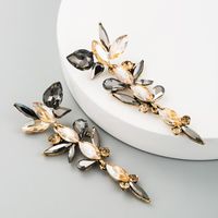 Jewelry Earrings Long Leaves Rhinestones Similan Fashion Long Tassel Earrings Women main image 6