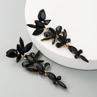 Jewelry Earrings Long Leaves Rhinestones Similan Fashion Long Tassel Earrings Women main image 5