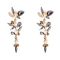 Jewelry Earrings Long Leaves Rhinestones Similan Fashion Long Tassel Earrings Women main image 3