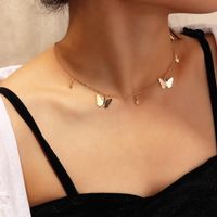 Simple Fashion Butterfly Necklace Personality Popular Five-pointed Star Clavicle Chain Women Wholesales Fashion main image 1