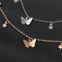 Simple Fashion Butterfly Necklace Personality Popular Five-pointed Star Clavicle Chain Women Wholesales Fashion main image 3