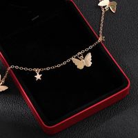 Simple Fashion Butterfly Necklace Personality Popular Five-pointed Star Clavicle Chain Women Wholesales Fashion main image 4
