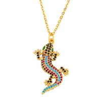 Fishtail Necklace Women&#39;s Simple Inlay Diamond Mermaid Pendant Clavicle Chain Sweater Chain main image 3