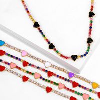 Choker Love Necklace Full Diamond Clavicle Chain Necklace main image 1