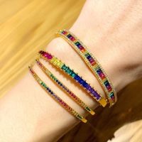 Bracelet Full Diamond Plated Gold Hand Jewelry Women main image 1