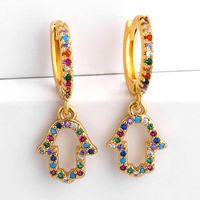 Boucles D'oreilles 2022 Nouveau Boucles D'oreilles Micro-incrusté Couleur Zircon Chanceux Arbre Gouttes Pour Les Oreilles Clip Oreille Accessoires Féminins Erq72 main image 3