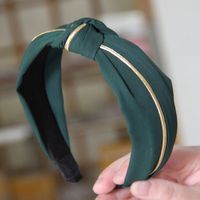 Korean Version Of The Fabric Gold Bar Hook Cross Wide Headband sku image 4