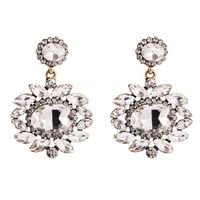 Earrings Ladies High-grade Alloy Glass Rhinestone Earrings Flowers Wholesales Fashion sku image 1