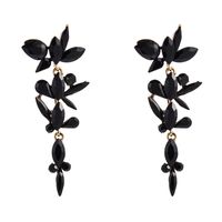 Jewelry Earrings Long Leaves Rhinestones Similan Fashion Long Tassel Earrings Women sku image 1