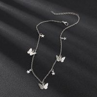 Simple Fashion Butterfly Necklace Personality Popular Five-pointed Star Clavicle Chain Women Wholesales Fashion sku image 2