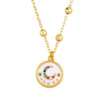2019 Necklace Female Drop Oil Moon Star Diamond Pendant Sweater Chain Wholesales Fashion sku image 2