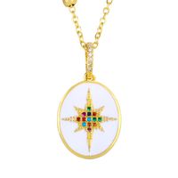Necklace Geometric Drop Necklace Necklace Sweater Chain Micro-set Diamond Star Pendant Necklace Wholesales Fashion sku image 1
