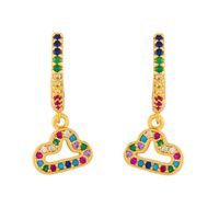 Inlaid Color Diamond Earrings Earrings Women Cloud Earrings sku image 1