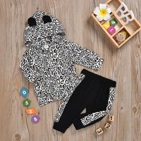 2019  Explosiver Leoparden Muster Pullover Schwarze Hosen Erschwing Liche Preise Fabrik Direkt Verkauf Hallo Weendres sku image 1