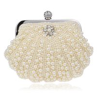 Hot Beaded Evening Bag Female Fashion Pearl Banquet Bag Evening Dress Handbag main image 2