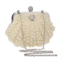 Hot Beaded Evening Bag Female Fashion Pearl Banquet Bag Evening Dress Handbag main image 3
