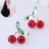 Exquisite Korean Fashion Sweet Cherry Personality Earrings sku image 1