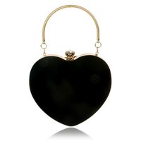 Hot Heart-shaped Handbag Lady Fashion Makeup Bag Evening  Bag Clutch Bag sku image 3