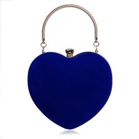 Hot Heart-shaped Handbag Lady Fashion Makeup Bag Evening  Bag Clutch Bag sku image 2