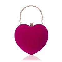 Hot Heart-shaped Handbag Lady Fashion Makeup Bag Evening  Bag Clutch Bag sku image 4