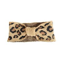 Korea's New Retro Knitted Wool Woven Leopard Cross Hair Band Winter Wide-brimmed Elastic Headband Headband main image 6