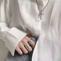 Metal Ring Double Layer Design Wide Side Ring Women Wholesales Fashion main image 4