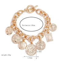 Wholesale Fashion Jewelry Copper Coin Head Coin Alloy Plating Bracelet Bracelet Accessories For Women main image 6