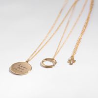 Coin Three-layer Cross Necklace Women's Clavicle Chain Wholesale Fashion Jewelry main image 5