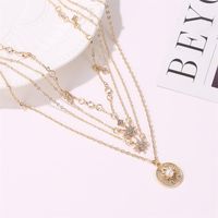 Fashion Long Multi-layer Star Necklace Creative New 4-layer Six-pointed Star Pendant Sweater Chain main image 3