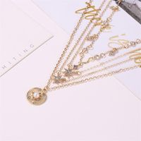 Fashion Long Multi-layer Star Necklace Creative New 4-layer Six-pointed Star Pendant Sweater Chain main image 4