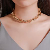 Wholesale Fashion Jewelry Metal Thick Chain Necklace Choker Ladies Necklace main image 1