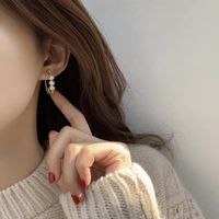Sweet Earrings Pin String Pearl Earrings Wholesale Fashion Jewelry main image 3
