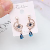 2021 Nouveau Les Yeux Mauvais Boucles D'oreilles Incrusté Zircon 925 Argent Boucles D'oreilles Broches Perle Grâce Célébrité Internet Tous Les-match Oreille Bijoux main image 5