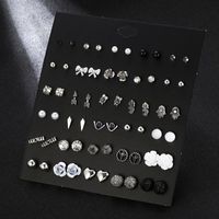 30 Pairs Of Silver-plated Owl Pearl Earrings Set Wholesale Fashion Jewelry main image 5