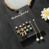 Wholesale Fashion Jewelry Earrings 7 Pairs Set Korean Star Earrings For Women Jewelry main image 3