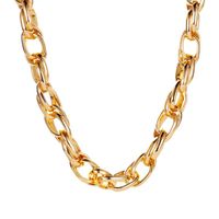 Wholesale Fashion Jewelry Metal Thick Chain Necklace Choker Ladies Necklace sku image 1