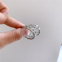Cutout Chain Link Chain C-shaped Circle Earrings Wholesale Fashion Jewelry sku image 2