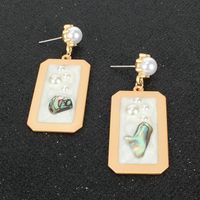 Europäische Und Amerikanische Einfache Ohrringe, Atmos Phä Rische Geometrische Legierung, Perlen Ohrringe, Ohrringe, Earrings F3750 main image 4