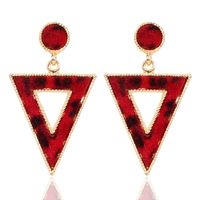 Inverted Triangle Leopard Alloy Earrings Fashion Earrings main image 3