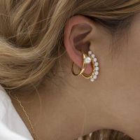 Fashion C Shape Plating Alloy No Inlaid Earrings main image 2