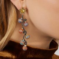 Baub Même Style Alliage Strass Boucles D'oreilles Creative Mode Gouttes Pour Les Oreilles Élégant Robe Accessoires Partie D'anniversaire Cadeau Bijoux main image 2