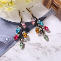 Alloy Diamond Earrings Creative Colorful Dress Accessories Candy Color Rhinestone Earrings main image 3