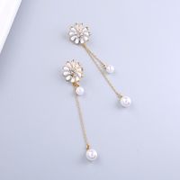 Fashion Enamel Glaze Flower Earrings S925 Sterling Silver Earrings Long Pearl Earrings Wholesales Fashion main image 6
