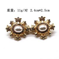 Vintage Baroque Pearl Ear Clip 925 Silver Pin Ear Studs Wholesales Fashion main image 2