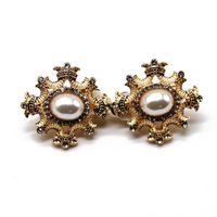 Vintage Baroque Pearl Ear Clip 925 Silver Pin Ear Studs Wholesales Fashion main image 6