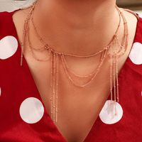 Fashion Personality Fringed Necklace Irregular Necklace Neck Chain Clavicle Chain Wholeales Fashion main image 2