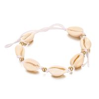 Bohemia Hand-woven Wax Thread Rice Beads Eyes Conch Shell Anklet 5-piece Set Wholesales Fashion main image 6